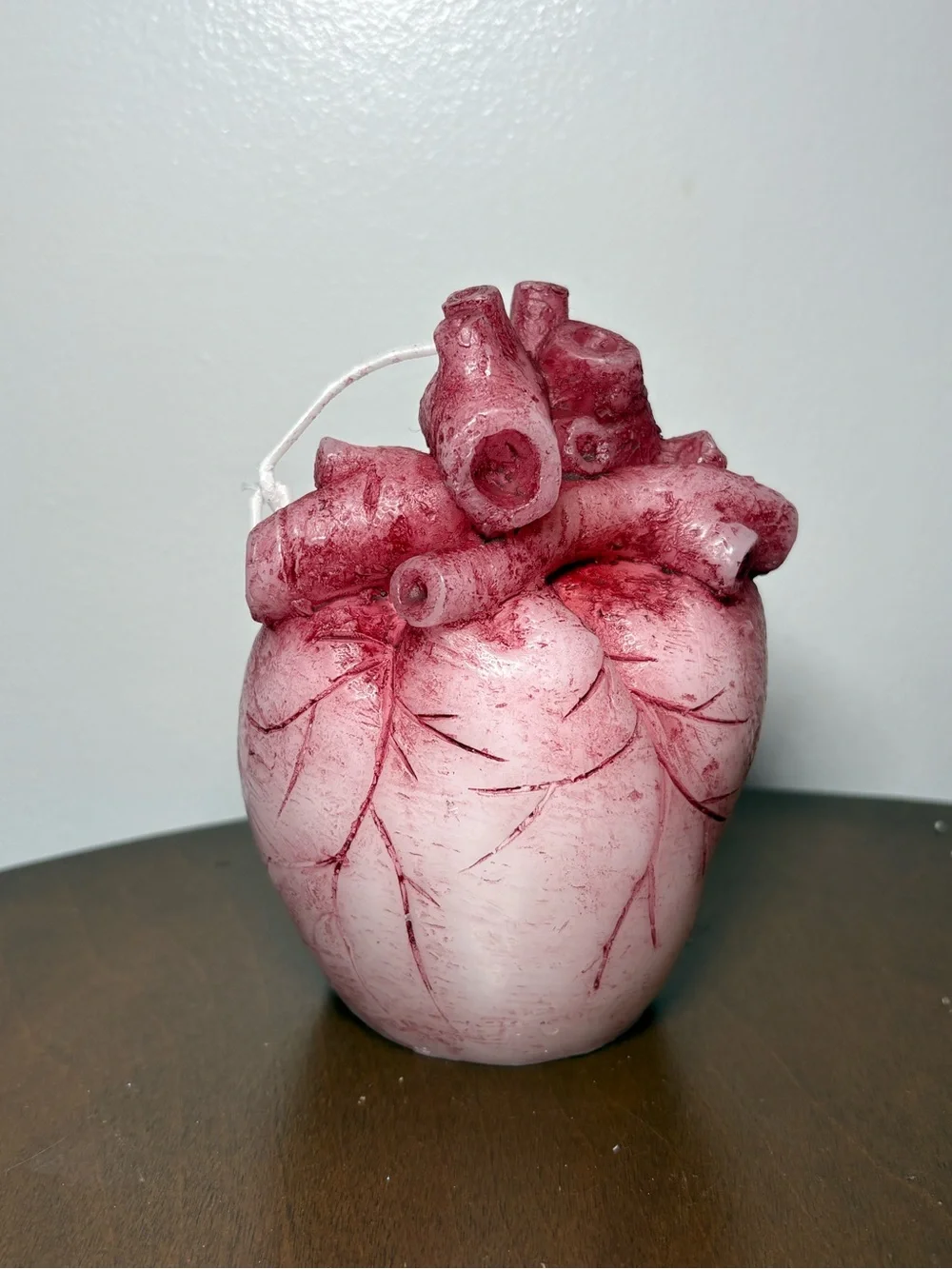 Anatomical Heart Sculpture Candle in Pink